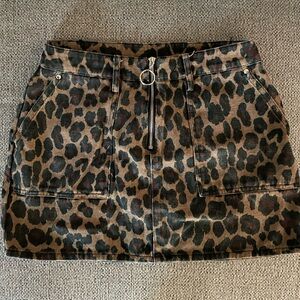 XS Refuge cheeta print mini skirt